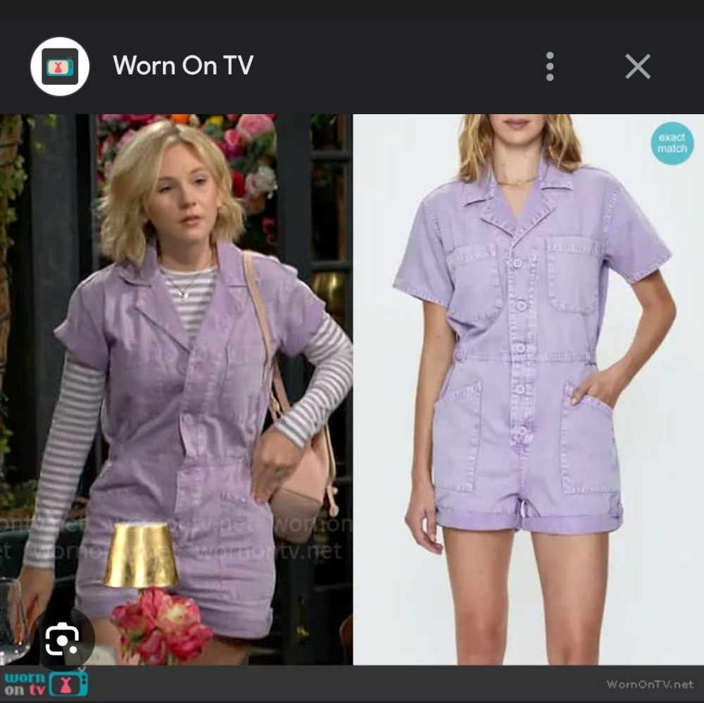 Pistola Lavender Short-Sleeve Jumpsuit  Romper Size MEDIUM